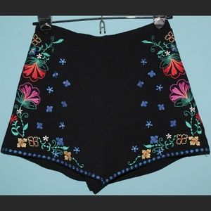 xhilaration floral embroidered shorts